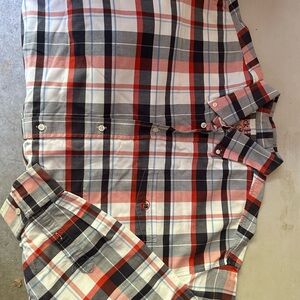 Duck Head Men's Casual Plaid Shirt - Red, Blue, White